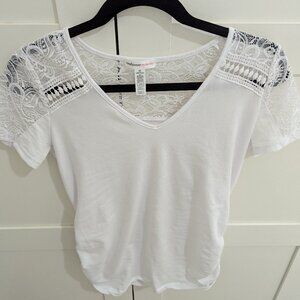 White Lace Maternity top M